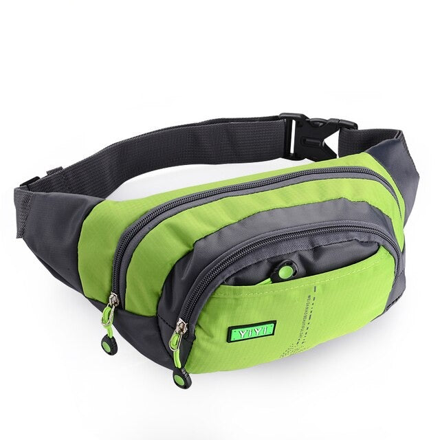 Sports multi-function waterproof pockets unisex chest bag