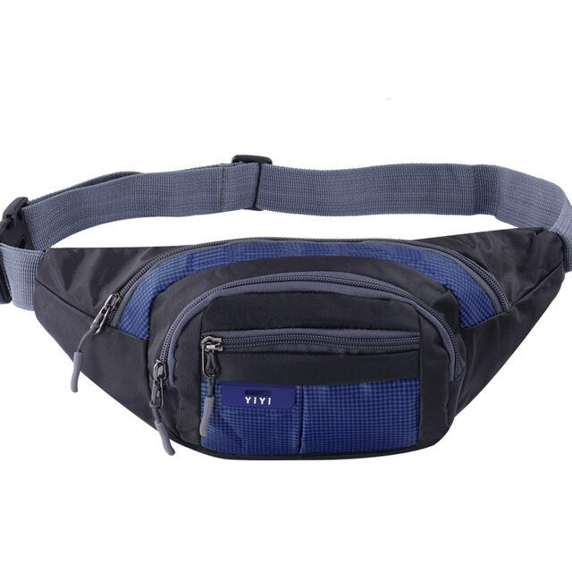 Sports multi-function waterproof pockets unisex chest bag