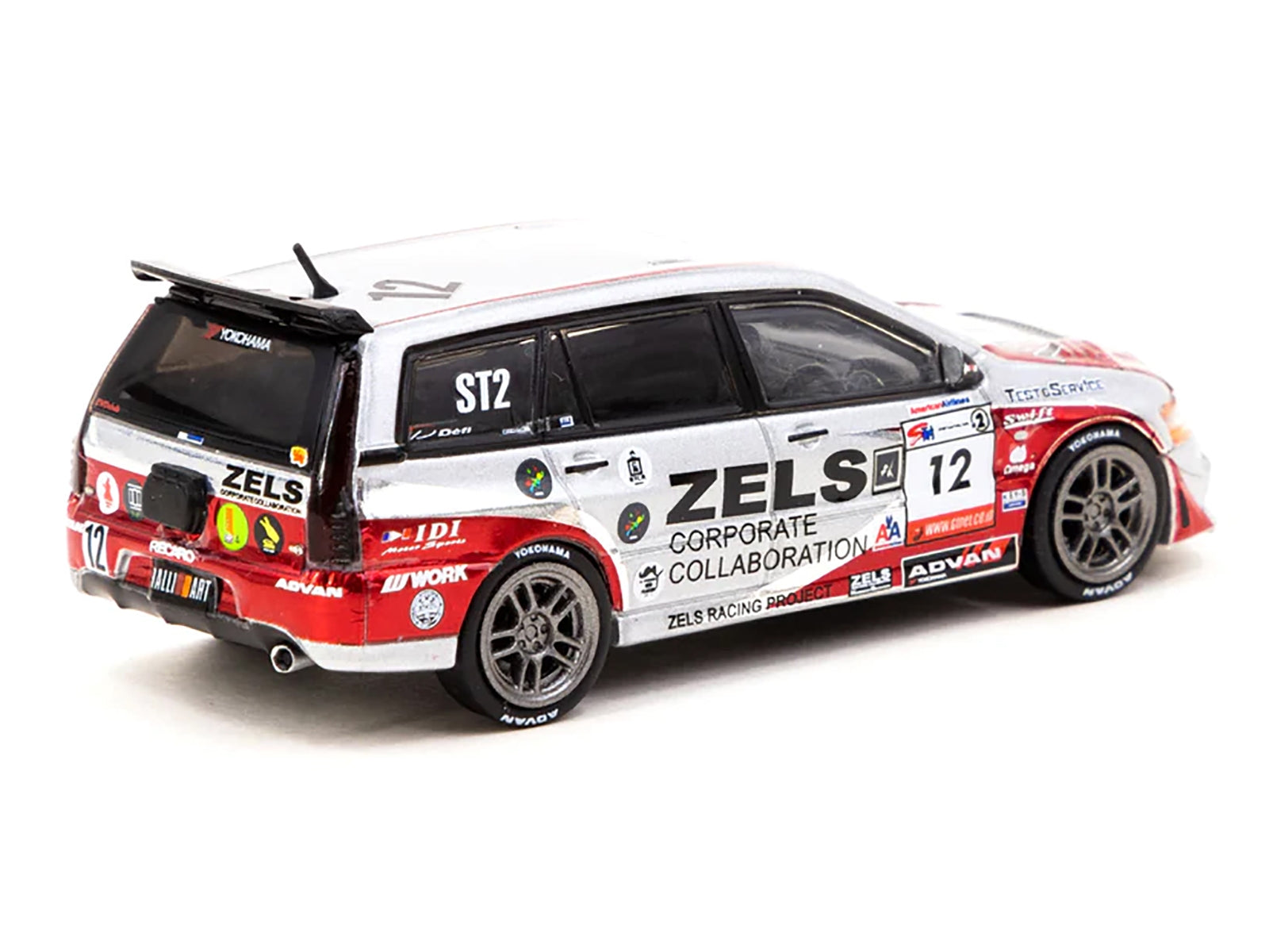 Tarmac Works 1/64 Diecast: Mitsubishi Lancer Evo Wagon #12 "Super Taikyu Series" '07 "Hobby64"