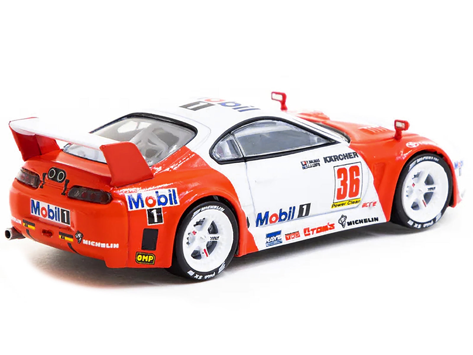 Toyota Supra GT RHD (Right Hand Drive) #36 JJ Lehto - Yannick Dalmas "BPR Zhuhai" (1995) "Hobby64" Series 1/64 Diecast Model Car by Tarmac Works