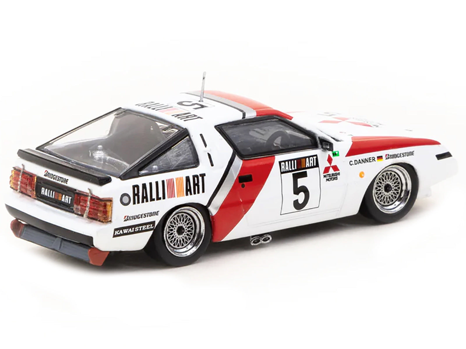 Mitsubishi Starion RHD (Right Hand Drive) #5 Christian Danner "Macau Guia Race" (1988) "Hobby64" Series 1/64 Diecast Model Car by Tarmac Works - Minihomy