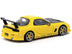 Mazda VERTEX RX-7 FD3S RHD (Right Hand Drive) Yellow Metallic with Black Hood "Global64" Series 1/64 Diecast Model Car by Tarmac Works - Minihomy