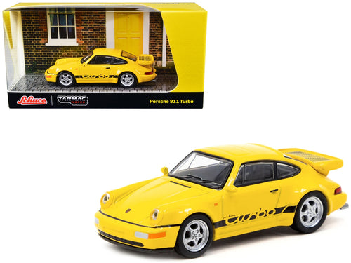 Porsche 911 Turbo Yellow with Black Stripes 