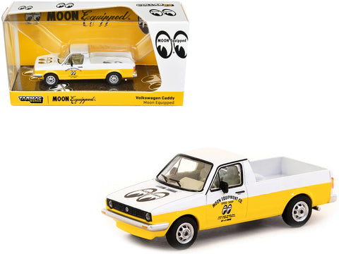 Volkswagen Caddy Pickup Truck White and Yellow 