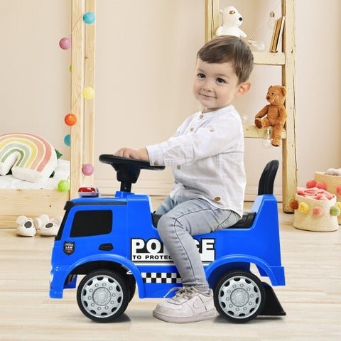 Mercedes Benz Kids Ride On Push Licensed Police Car-Blue - Color: Blue