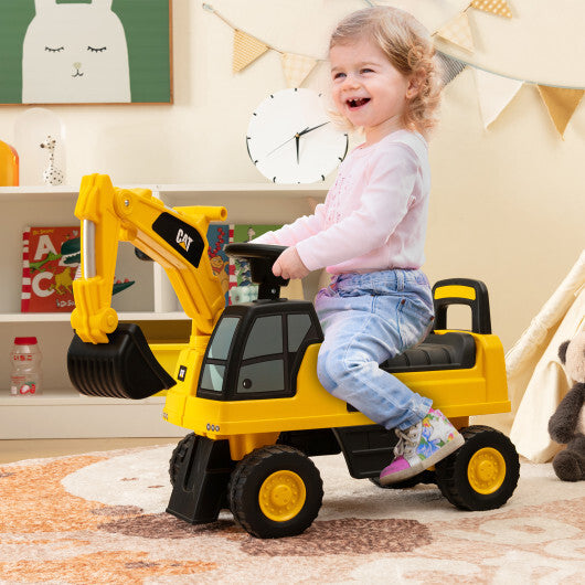 Functional Excavator Toy with Rotatable Digging Bucket-Yellow - Minihomy