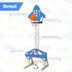 3-in-1 Basketball Hoop for Kids Adjustable Height Playset with Balls-Blue - Color: Blue - Minihomy