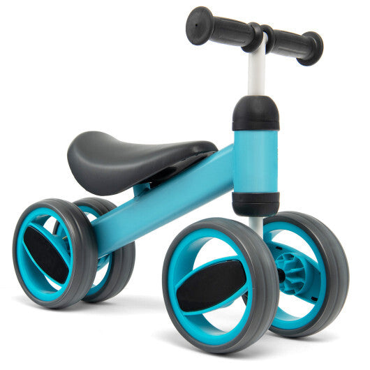 4 Wheels Baby Balance Bike Toy-Blue - Color: Blue - Minihomy