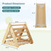 4 in 1 Triangle Climber Toy with Sliding Board and Climbing Net-Natural - Color: Natural - Minihomy