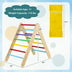 3-in-1 Wooden Climbing Triangle Set Triangle Climber with Ramp-Multicolor - Color: Multicolor - Minihomy