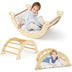 2-in-1 Arch Rocker with Soft Cushion for Toddlers-Natural - Color: Natural - Minihomy