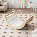 2-in-1 Arch Rocker with Soft Cushion for Toddlers-Natural - Color: Natural - Minihomy