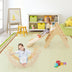 2-in-1 Wooden Kids Climber Toys with Triangle Arch Ramp-Natural - Minihomy