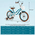 Children Bicycle with Front Handbrake and Rear Coaster Brake-Turquoise - Minihomy