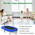 2-Person Foldable Mini Kids Fitness Rebounder Trampoline - Minihomy