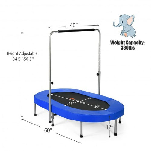 2-Person Foldable Mini Kids Fitness Rebounder Trampoline