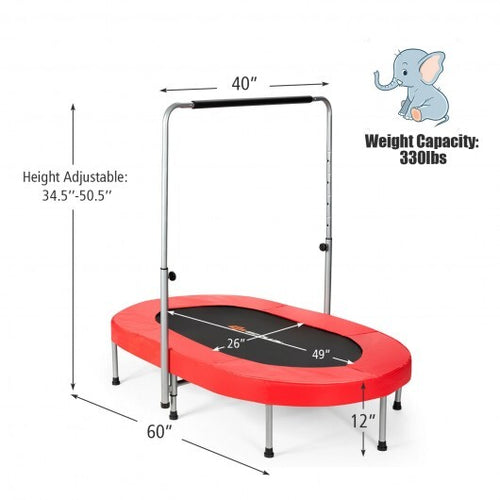 2-Person Foldable Mini Kids Fitness Rebounder Trampoline