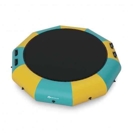 12 Feet Inflatable Splash Padded Water Bouncer Trampoline-Yellow