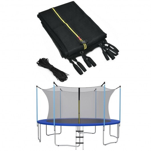 Replacement Weather-Resistant Trampoline Safety Enclosure Net-15 ft - Color: Black - Size: 15 ft