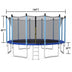 Outdoor Trampoline with Safety Closure Net-16 ft - Color: Blue - Size: 16 ft - Minihomy