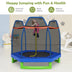 7 Feet Kids Recreational Bounce Jumper Trampoline-Blue - Color: Blue - Minihomy