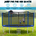 15/16 Feet Outdoor Recreational Trampoline with Enclosure Net-16 ft - Color: Black - Size: 16 ft - Minihomy