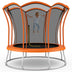 10 Feet Unique Flower Shape Trampoline with Galvanized Steel Frame-Orange - Minihomy