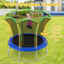 10 Feet Unique Flower Shape Trampoline with Galvanized Steel Frame-Orange - Minihomy