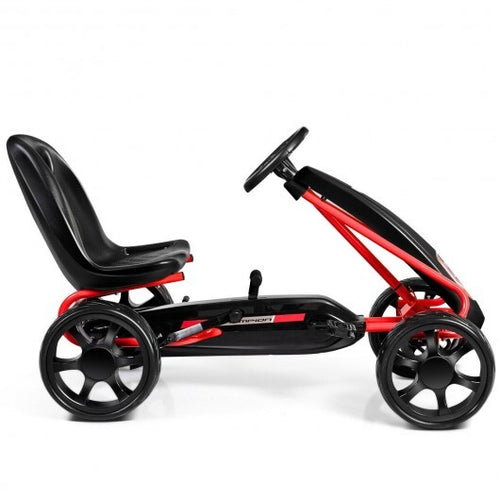 Kids Ride On Toys Pedal Powered Go Kart Pedal Car-Black - Color: Black