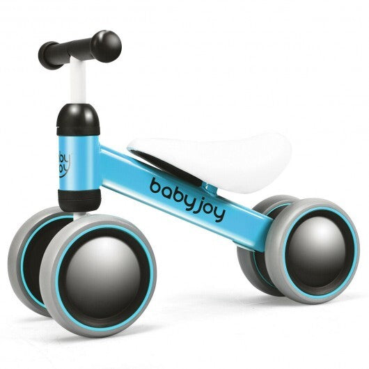 4 Wheels No-Pedal Baby Balance Bike-Blue - Color: Blue - Minihomy