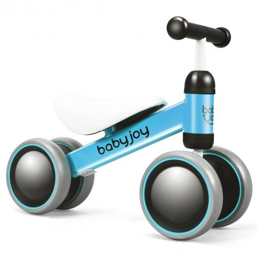 4 Wheels No-Pedal Baby Balance Bike-Blue - Color: Blue - Minihomy