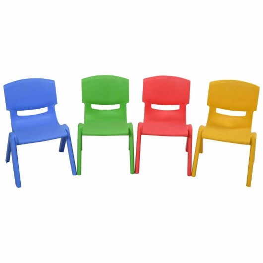 4-pack Colorful Stackable Plastic Children Chairs - Minihomy