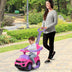 Honey Joy 3 in 1 Ride on Push Car Toddler Stroller Sliding Car with Music-Pink - Color: Pink - Minihomy