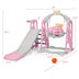 3 in 1 Toddler Climber and Swing Set Slide Playset-Green - Minihomy