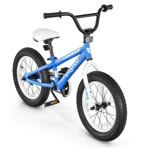 16 Inch Kids Bike Bicycle with Training Wheels for 5-8 Years Old Kids-Blue - Color: Blue