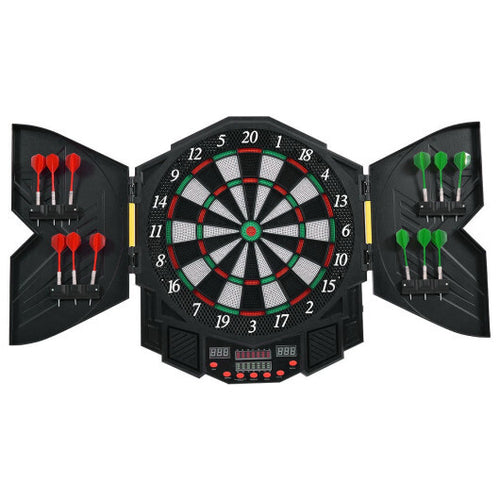 Professional Electronic Dartboard Set with LCD Display - Color: Black