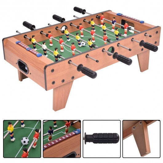 27 Inch Indoor Competition Game Foosball Table with Legs - Color: Brown - Minihomy