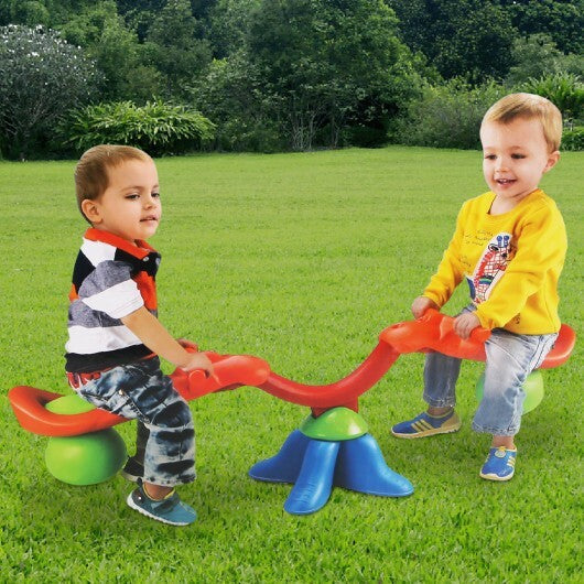 Kid's Seesaw 360 Degree Spinning Teeter - Color: Red - Minihomy