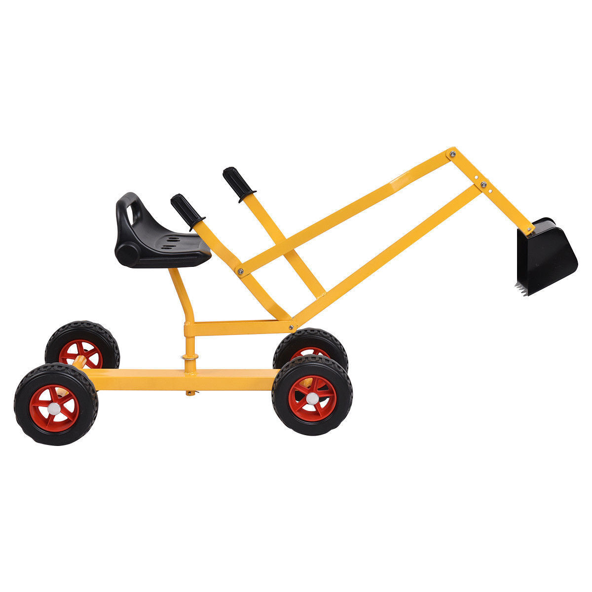 Heavy Duty Kid Ride-on 4-Wheel Excavator Sand Digger - Color: Yellow - Minihomy