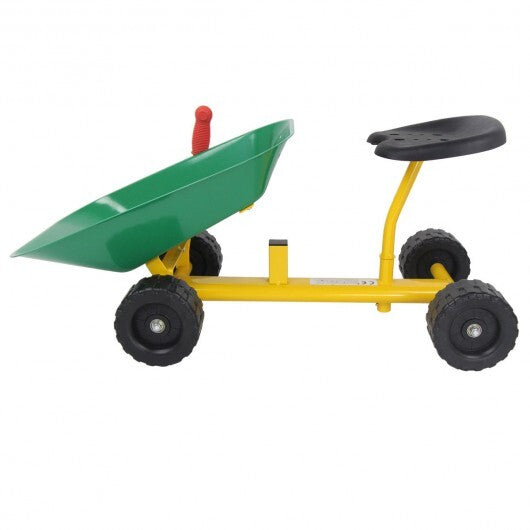 8" Heavy Duty Kids Ride-on Sand Dumper w/ 4 Wheels-Green - Color: Green - Minihomy