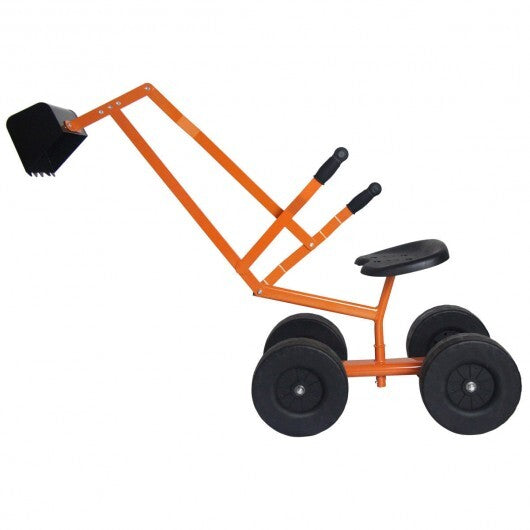 Heavy Duty Kid Ride-on Sand Digger Digging Excavator - Color: Orange - Minihomy