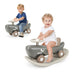 Convertible Rocking Horse and Sliding Car with Detachable Balance Board-Dark Gray - Minihomy