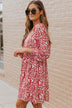 Animal Print Square Neck Balloon Sleeve Dress - Minihomy