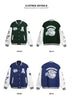 College Style Stand Up Collar Long Sleeved Three-dimensional Embroidered Letter Jacket Men - Minihomy