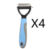 Stainless Double-sided Pet Brush Hair Removal Comb Grooming Dematting - Minihomy