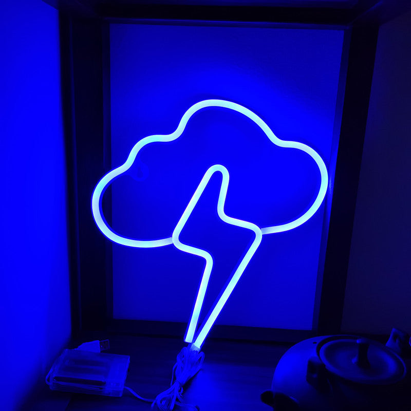 Led Cloud Lightning Neon Light Creative Wall Hanging - Minihomy