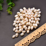 Handcrafted Natural Pearl Brooch - European and American Retro Style