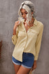 Turn-down Collar Pocketed Button Shirt - Minihomy