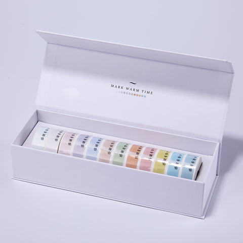 Morandi Handbook Sticker Thermal Color Label Paper Gift Box