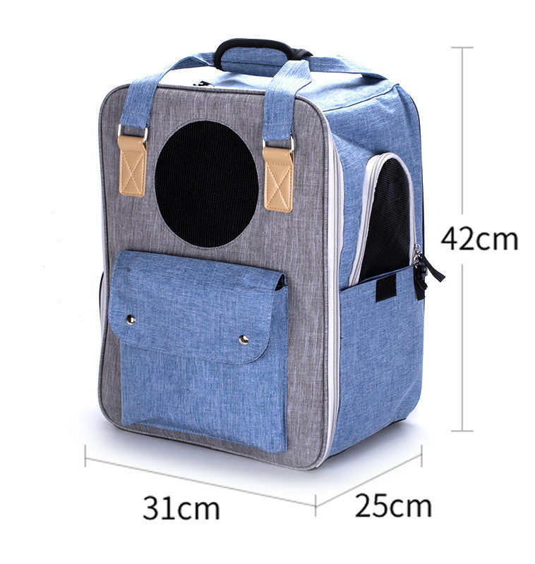 Outdoor Portable Summer Breathable Large-capacity Canvas Backpack Space Capsule